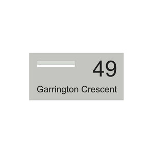 Shale Grey Powder-Coated Aluminium Letterbox Faceplate (600 x 300) - 240 Slot LHS
