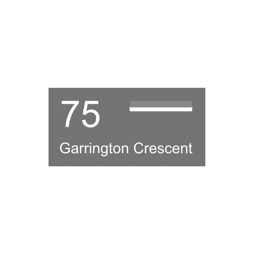 Basalt Powder-Coated Aluminium Letterbox Faceplate (600 x 300) - 240 Slot