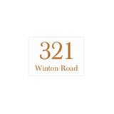 White Traffolyte Address Sign with Vinyl Text 200 x 140mm