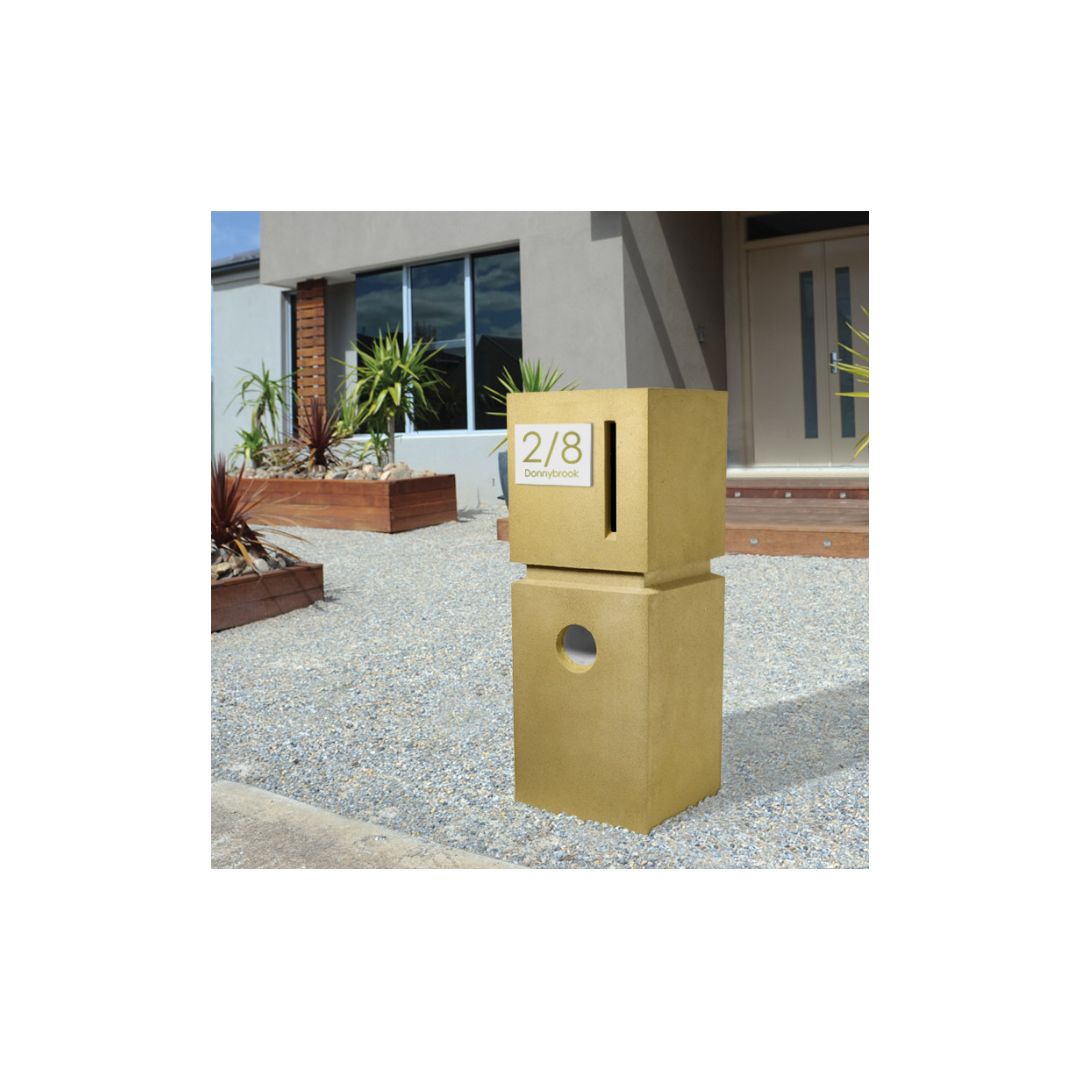 White Colorbond Steel Address Sign with Vinyl Text 200 x 140mm