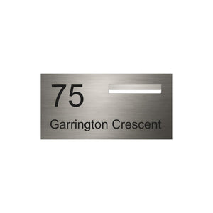 Marine Grade Brushed Stainless Steel Letterbox Faceplate 600 x 300 (Laser Cut) - 240 Slot