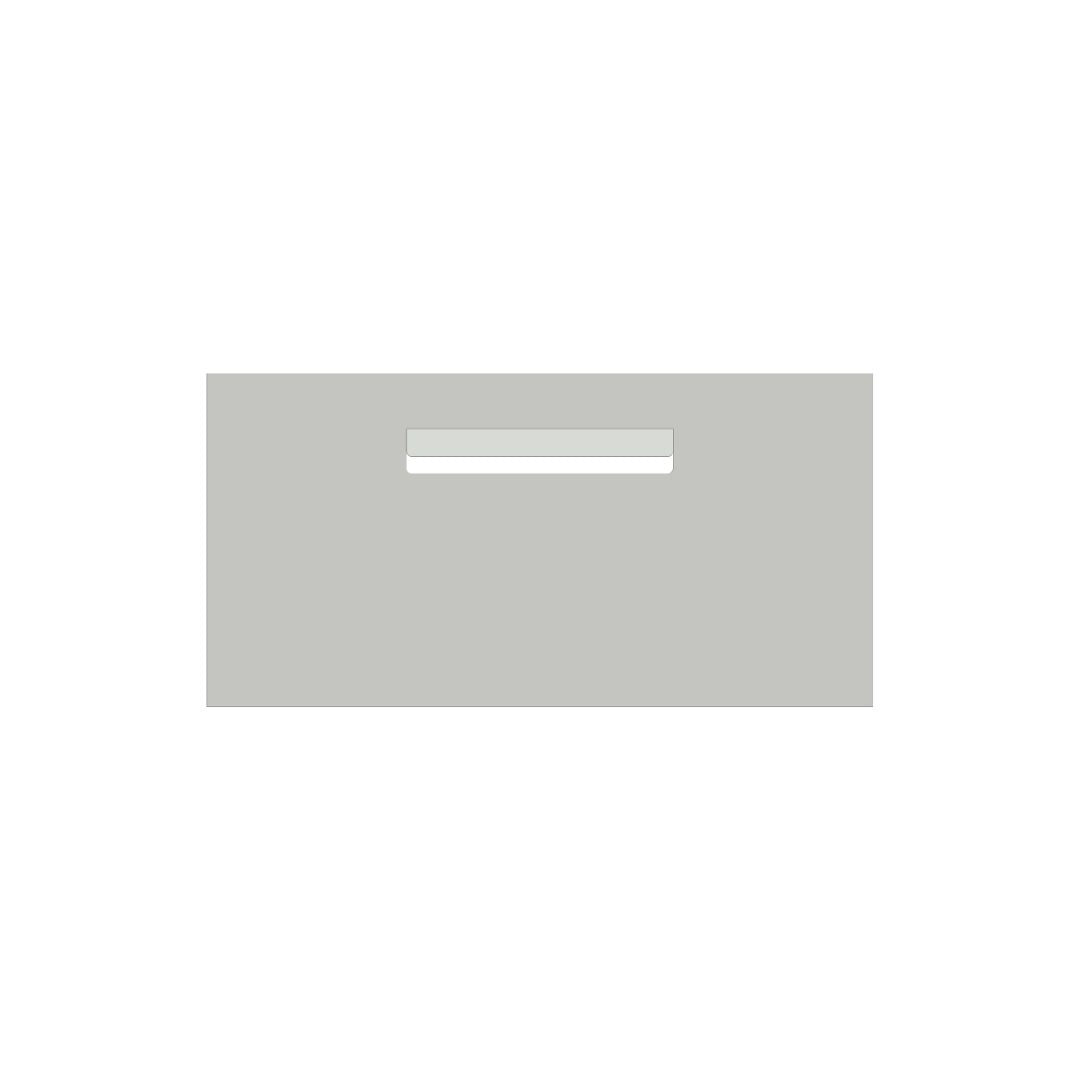 Shale Grey Powder-Coated Aluminium Letterbox Faceplate (600 x 300) - 240 Central Slot