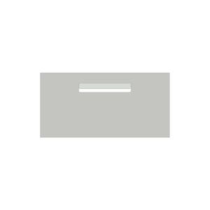 Shale Grey Powder-Coated Aluminium Letterbox Faceplate (600 x 300) - 240 Central Slot