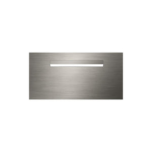 Marine Grade Brushed Stainless Steel Letterbox Faceplate 600 x 300 (Laser Cut) - 340 Central Slot