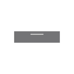 Basalt Powder-Coated Aluminium Letterbox Faceplate 1200 x 300 - 340 Central Slot