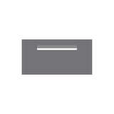 Basalt Powder-Coated Aluminium Letterbox Faceplate (600 x 300) - 340 Central Slot