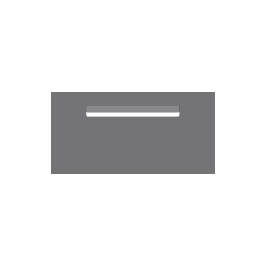 Basalt Powder-Coated Aluminium Letterbox Faceplate (600 x 300) - 340 Central Slot