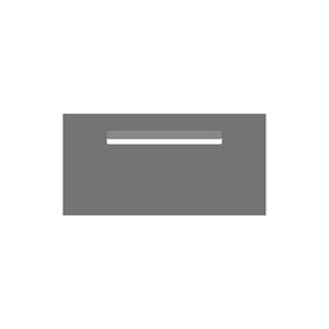 Basalt Powder-Coated Aluminium Letterbox Faceplate (600 x 300) - 340 Central Slot