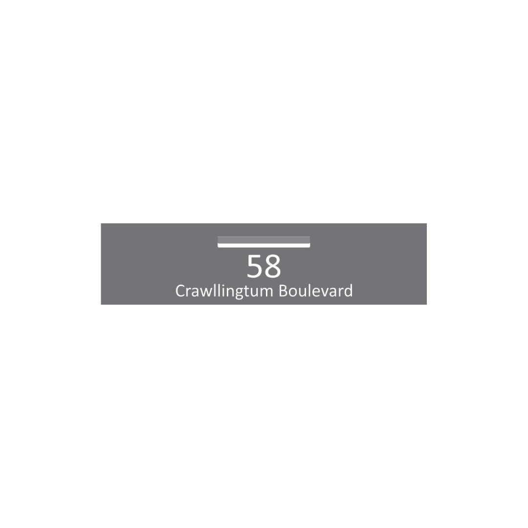 Basalt Powder-Coated Aluminium Letterbox Faceplate 1200 x 300 - 340 Central Slot