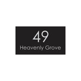 Black Traffolyte Address Sign with Vinyl Text 390 x 220