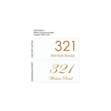 White Colorbond Steel Address Sign with Vinyl Text - 300 x 140mm