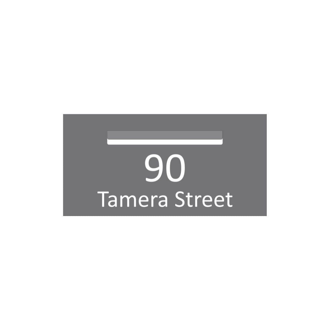 Basalt Powder-Coated Aluminium Letterbox Faceplate (600 x 300) - 340 Central Slot