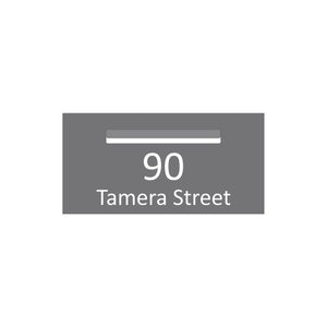 Basalt Powder-Coated Aluminium Letterbox Faceplate (600 x 300) - 340 Central Slot