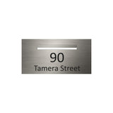 Marine Grade Brushed Stainless Steel Letterbox Faceplate 600 x 300 (Laser Cut) - 340 Central Slot