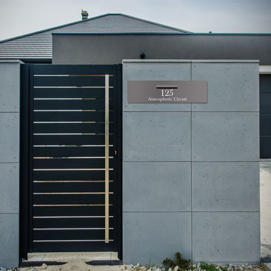 Basalt Powder-Coated Aluminium Letterbox Faceplate 900 x 250 - 240 Central Slot