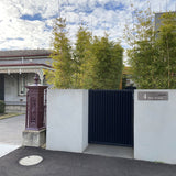 Basalt Powder-Coated Aluminium Letterbox Faceplate 900 x 250 - 240 Slot