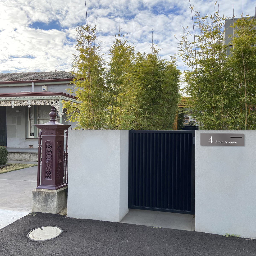 Basalt Powder-Coated Aluminium Letterbox Faceplate 900 x 250 - 240 Slot