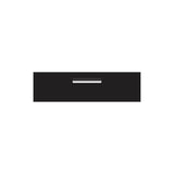 Black Powder-Coated Aluminium Letterbox Faceplate 900 x 250 - 240 Central Slot