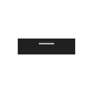 Black Powder-Coated Aluminium Letterbox Faceplate 900 x 250 - 240 Central Slot
