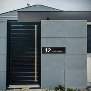 Black Powder-Coated Aluminium Letterbox Faceplate 900 x 250 - 340 Slot