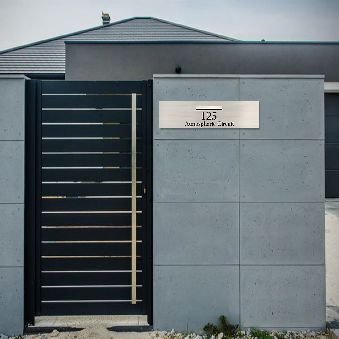 Marine Grade Brushed Stainless Steel Letterbox Faceplate 900 x 250 (Laser Cut) - 240 Central Slot