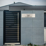 Marine Grade Brushed Stainless Steel Letterbox Faceplate 900 x 250 (Laser Etched) - 240 Central Slot