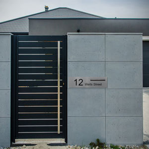 Marine Grade Brushed Stainless Steel Letterbox Faceplate 900 x 250 (Laser Etched) - 340 Slot