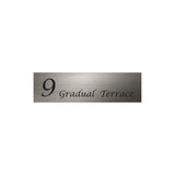 Marine Grade Brushed Stainless Steel Address Sign - 900 x 250mm (Laser Cut)