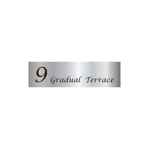 Marine Grade Mirror Polished Stainless Steel Address Sign 900 x 250 (Laser Etched)