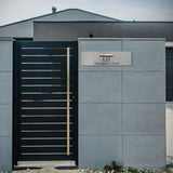Marine Grade Brushed Stainless Steel Letterbox Faceplate 900 x 250 (Laser Etched) - 240 Central Slot