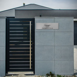 Marine Grade Brushed Stainless Steel Letterbox Faceplate 900 x 250 (Laser Cut) - 240 Central Slot