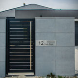 Shale Grey Powder-Coated Aluminium Letterbox Faceplate 900 x 250 - 340 Slot