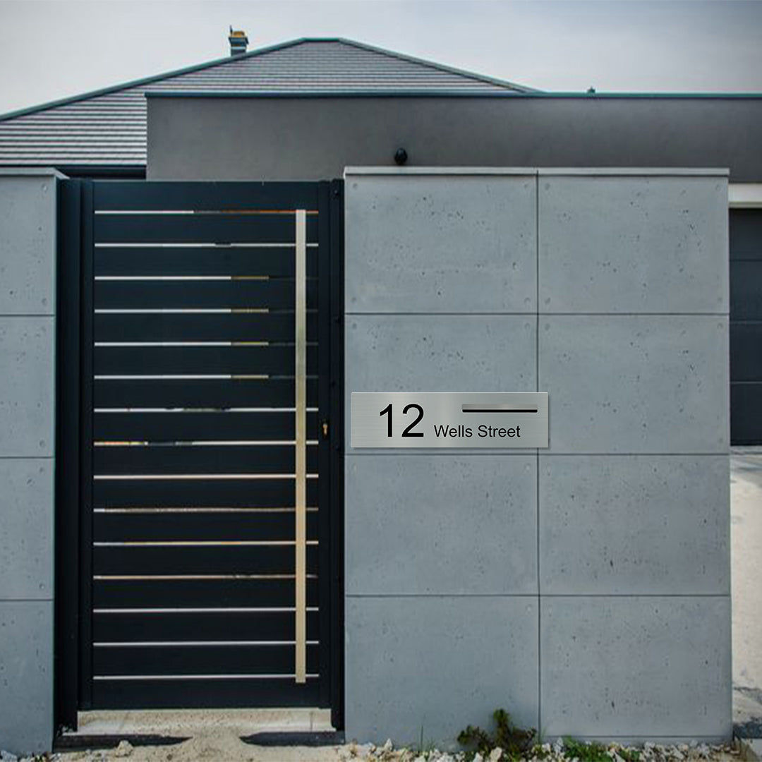 Shale Grey Powder-Coated Aluminium Letterbox Faceplate 900 x 250 - 340 Slot