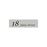 Shale Grey Colorbond Steel Address Sign with Vinyl Text 900 x 250