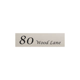 Silver Aluminum Address Sign with Vinyl Text 900 x 250