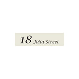 Surfmist Colorbond Steel Address Sign with Vinyl Text 900 x 250