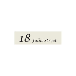 Surfmist Colorbond Steel Address Sign with Vinyl Text 900 x 250