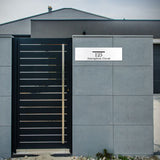 White Powder-Coated Aluminium Letterbox Faceplate 900 x 250 - 240 Central Slot