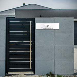 White Powder-Coated Aluminium Letterbox Faceplate 900 x 250 - 240 Central Slot