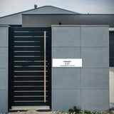 White Powder-Coated Aluminium Letterbox Faceplate 900 x 250 - 240 Central Slot