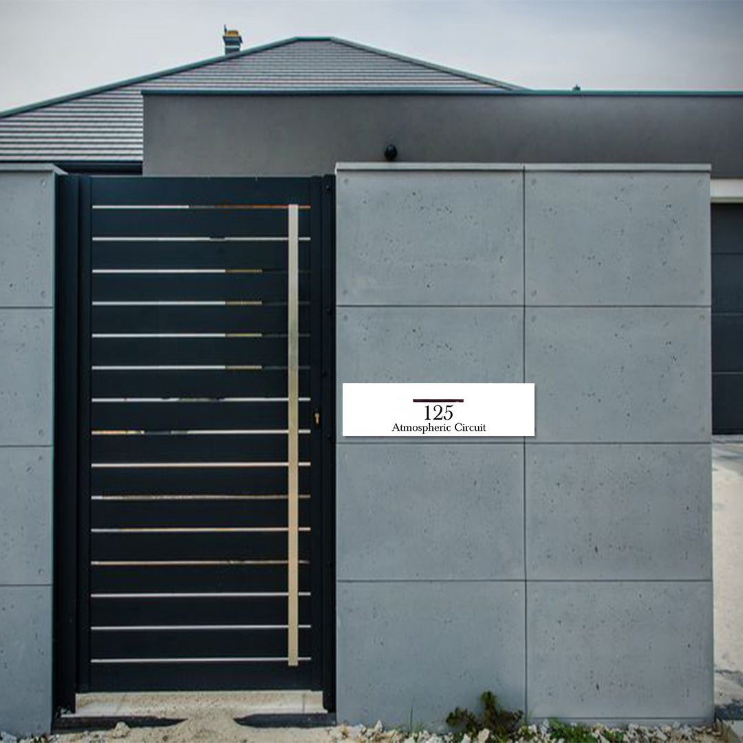 White Powder-Coated Aluminium Letterbox Faceplate 900 x 250 - 240 Central Slot