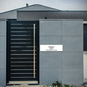 White Powder-Coated Aluminium Letterbox Faceplate 900 x 250 - 240 Central Slot