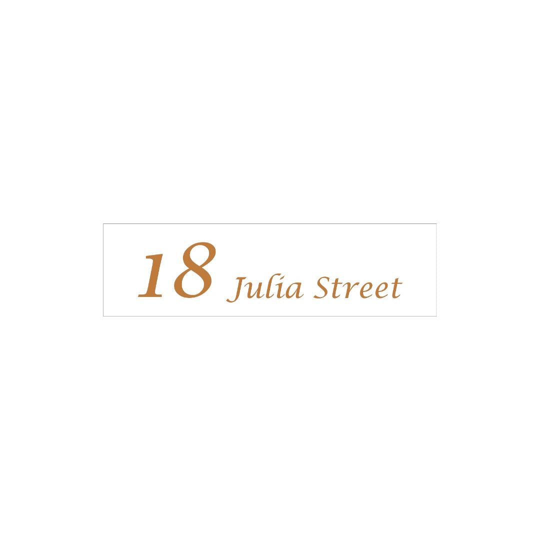 White Traffolyte Address Sign with Vinyl Text 900 x 250