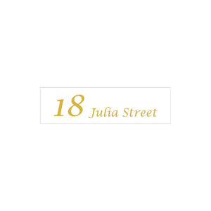 White Traffolyte Address Sign with Vinyl Text 900 x 250