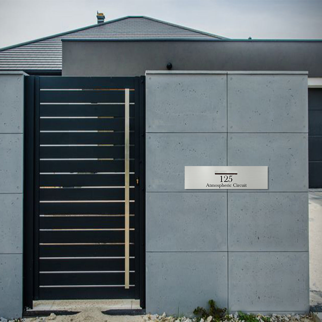 Shale Grey Powder-Coated Aluminium Letterbox Faceplate 900 x 250 - 240 Slot LHS