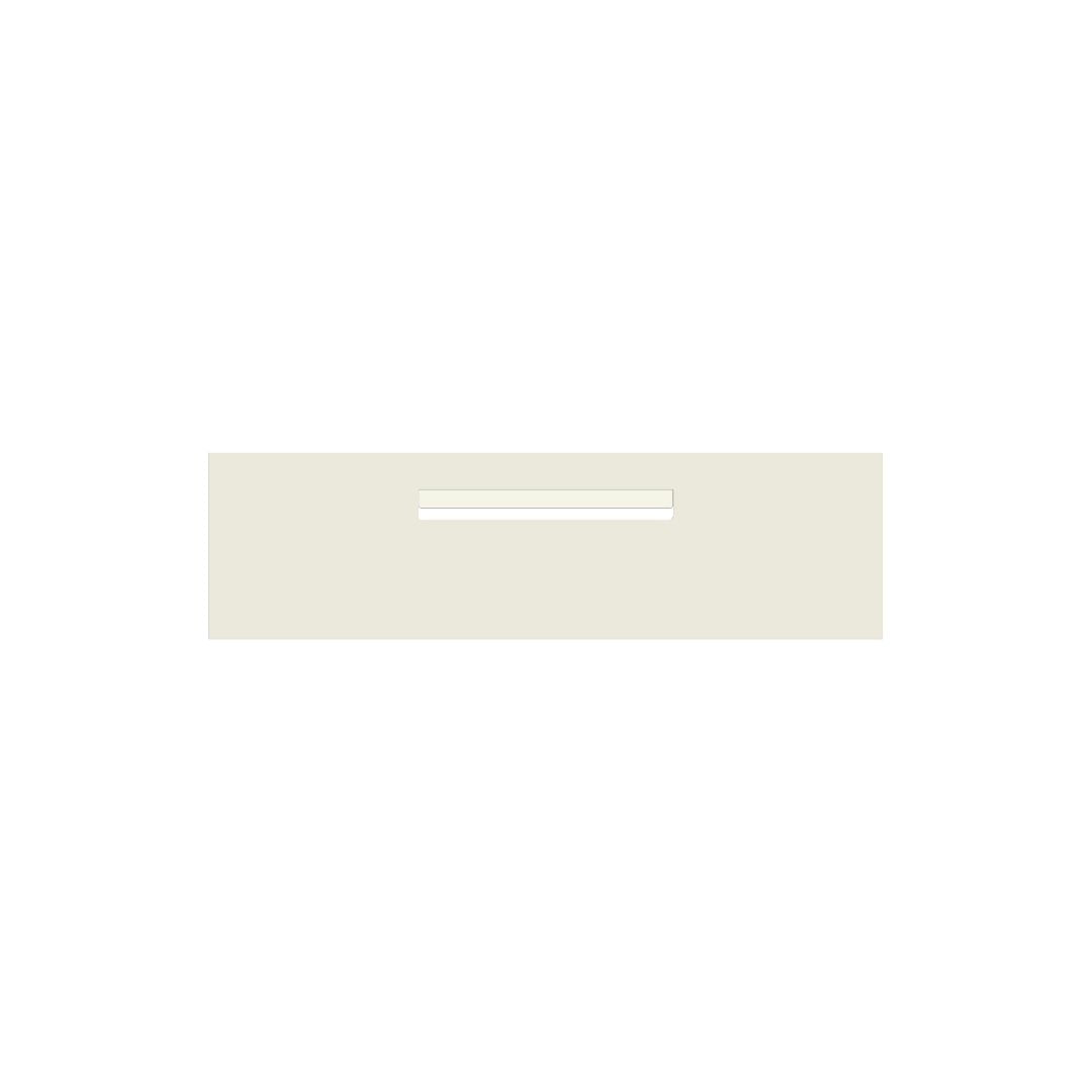 Surfmist Powder-Coated Aluminium Letterbox Faceplate 900 x 250 - 340 Central Slot