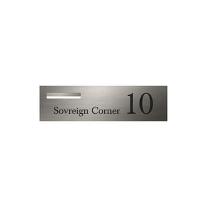Marine Grade Brushed Stainless Steel Letterbox Faceplate 900 x 250 (Laser Etched) - 240 Slot LHS