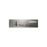 Marine Grade Brushed Stainless Steel Letterbox Faceplate 900 x 250 (Laser Cut) - 240 Slot