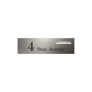 Marine Grade Brushed Stainless Steel Letterbox Faceplate 900 x 250 (Laser Cut) - 240 Slot