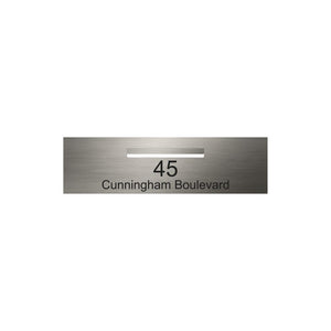 Marine Grade Brushed Stainless Steel Letterbox Faceplate 900 x 250 (Laser Cut) - 340 Central Slot
